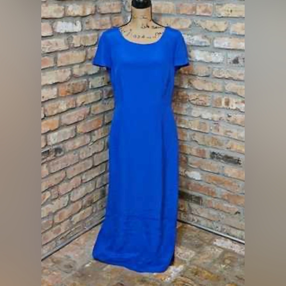 Donna Morgan Vibrant Blue Silk Gown